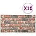 Pannelli Murali 3d Con Mattoni Marrone Scuro E Grigio 10 Pz Eps - Foto miniatura 2