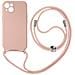 Cover Semirigida Per Iphone 13 Mini Cordino Nylon 80 Cm Rosa Chiaro - Foto miniatura 1