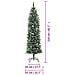 Albero Di Natale Artificiale Sottile Con Base 210 Cm Pvc - Foto miniatura 6