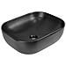 Lavabo Da Appoggio Ceramica Nero Ovale Lavandino Arredo 50,5x40,5x14 Cm - Foto miniatura 1
