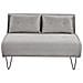 Divano Letto 2 Posti Vestfold Tessuto Grigio Chiaro - Foto miniatura 2
