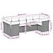 Set Divani da Giardino 7pz con Cuscini Grigio Chiaro Polyrattan - Foto miniatura 3
