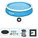 Piscina Fuori Terra - In Giro - 366x76 Cm - Blu - Include Accessori Coordinati Cb3 - Foto miniatura 1