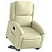 Lusso Casadino -  Poltrona Alzapersona Massaggiante Reclinabile Crema Vera Pelle - Foto miniatura 2