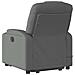 Poltrona Alzapersona Massaggi Reclinabile Grigio Scuro Tessuto - Foto miniatura 5