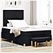 Letto con Box Spring con Materasso e Panchina Nero 120x190 cm Tessuto - Foto miniatura 2