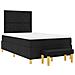 Letto con Box Spring con Materasso e Panchina Nero 120x190 cm Tessuto - Foto miniatura 3