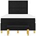 Letto con Box Spring con Materasso e Panchina Nero 120x190 cm Tessuto - Foto miniatura 9
