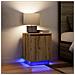 Comodini con Luci a LED 2 pz Rovere Artigianale 38x34x50 cm - Foto miniatura 2
