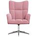 Lusso Casadino -  Sedia Relax Rosa In Velluto - Foto miniatura 2
