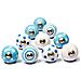 Set Di 10 Pomelli In Ceramica Bianco E Blu Maniglie Artigianali Per Armadi, Cassetti, Cassettiere E Appendiabiti Diametro 40 Mm - Foto miniatura 1