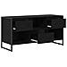 Mobile TV Rovere Nero 100 x 36 x 49,5 cm Legno multistrato - Foto miniatura 5