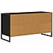 Mobile TV Rovere Nero 100 x 36 x 49,5 cm Legno multistrato - Foto miniatura 8