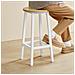 Sgabello da bar da cucina - Elegante rovere con gambe bianche - Foto miniatura 5