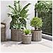 Cesto per Piante 3 pcs Grigio Kubu Rattan Kubu - Foto miniatura 3