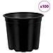 Vaso per Fiori 100 pcs Nero Ø 15 x 13 cm Plastica - Foto miniatura 4