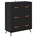 Armadietto alto con ripiano 2 pcs Rovere Nero Legno multistrato - Foto miniatura 6