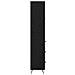 Armadietto alto con ripiano 2 pcs Rovere Nero Legno multistrato - Foto miniatura 9