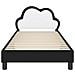 Struttura letto bambini con testata Nero 90 x 190 cm PU - Foto miniatura 5