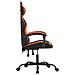 Sedia da Gaming Girevole Nero e Arancione in Similpelle - Foto miniatura 4