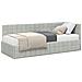 Struttura Letto Angolare con Materasso 2 pcs Grigio chiaro - Foto miniatura 1
