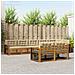 Set di divani da esterno con cuscino 8 pcs Naturale e Beige - Foto miniatura 2