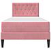 Struttura letto con materasso Rosa 100 x 200 cm Velluto - Foto miniatura 6