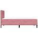 Struttura letto con materasso Rosa 100 x 200 cm Velluto - Foto miniatura 7