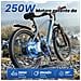 Bicicletta Elettrica GT300 26 Pollici E-bike 250W, Batteria 36V 10Ah 7 Velocità Autonomia 30-50km Blu - Foto miniatura 2
