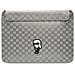 Karl Lagerfeld Saffiano Monogram Iconic 14 Custodia Per Laptop - Argento - Foto miniatura 1