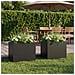 Vaso da giardino 2 pz Nero 40 x 30 x 30 cm - Foto miniatura 2