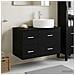 Set di mobili per il bagno 2 pz Rovere Nero - Foto miniatura 3