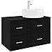 Set di mobili per il bagno 2 pz Rovere Nero - Foto miniatura 1