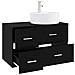 Set di mobili per il bagno 2 pz Rovere Nero - Foto miniatura 9