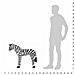 Zebra in Peluche in Piedi Nera e Bianca XXL - Foto miniatura 3