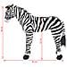 Zebra in Peluche in Piedi Nera e Bianca XXL - Foto miniatura 4