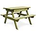 Tavolo da Picnic per Bambini con Panche 90x90x58 cm in Pino - Foto miniatura 1