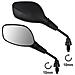 Coppia Specchietti Retrovisori Scooter Moto Atv Nero Dx + Sx 10 Mm M10 - Foto miniatura 1