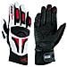 Guanto Sportivo Moto Touring Pelle Enduro Motard Motociclismo Bianco / rosso L - Foto miniatura 1