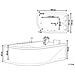 Vasca Idromassaggio Bianca Angolare Con Led 180 Cm Versione Sinistra Calama - Foto miniatura 13