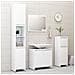 Armadio da Bagno Bianco 30x30x95 cm in Legno Multistrato - Foto miniatura 4