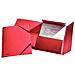 Cartella A Cordoncino A4 / 3 Lembi Nero 25 Rosso - Foto miniatura 1