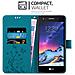 Cadorabo Custodia Compatibile Con Lg K8 2017 Eu In Blu Fiore - Coperchio Protettivo In Design Floreale Con Chiusura Magnetica, Funzione Stand E Slot Per Carte - Foto miniatura 3