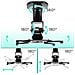 Pb01xb Supporto Universale Per Proiettore 10kg Distanza Dal Soffitto 218mm Montaggio Parete / Muro / Soffitto Staffa Videoproiettore Per Casa Ufficio Sale Riunioni - Foto miniatura 5