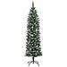 Albero Di Natale Artificiale Sottile Con Base 240 Cm Pvc - Foto miniatura 4