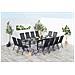 Tavolo Da Giardino E 12 Sedie In Alluminio Grigio Ravenne - Foto miniatura 5