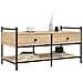 Tavolino Da Salotto Rovere Sonoma 99x50x50cm Legno Multistrato - Foto miniatura 3