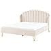 Letto Matrimoniale Velluto Beige 180 X 200 Cm Ambillou - Foto miniatura 4