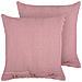Set Di 2 Cuscini Aalita Cotone 45 X 45 Cm Rosso A Strisce - Foto miniatura 7