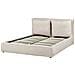 Letto Matrimoniale Contenitore Tessuto Beige Chiaro 160 X 200 Cm Bajonna - Foto miniatura 8